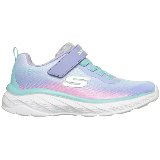 Skechers JR Gore and Strap Sublimated Ombre Sparkle Mesh Sneaker 303599L-LVMT Skechers JR Gore and Strap Sublimated Ombre Sparkle Mesh Sneaker 303599L-LVMT
