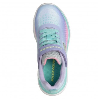 Skechers JR Gore and Strap Sublimated Ombre Sparkle Mesh Sneaker  303599L-LVMT