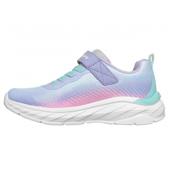 Skechers JR Gore and Strap Sublimated Ombre Sparkle Mesh Sneaker 303599L-LVMT Skechers JR Gore and Strap Sublimated Ombre Sparkle Mesh Sneaker 303599L-LVMT