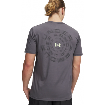 Under Armour Team Issue Wordmark Αθλητικό Ανδρικό T-shirt Γκρι με Λογότυπο 6009248-025