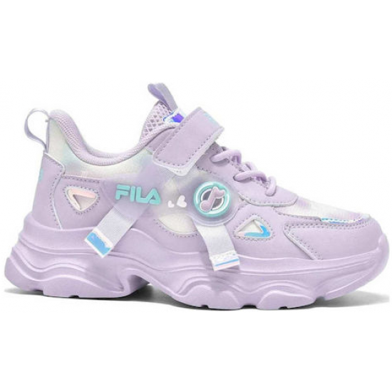FILA Musha 3 Memory Velcro Παιδικά Παπούτσια Casual σε Μωβ Χρώμα 3YF61003-800 purple