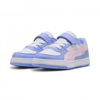 Puma Caven III Block Kids Velcro Παιδικά Sneakers Multicolor 406891-03