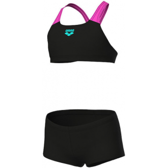 Arena BIKINI SOLID L GIRLS ΠΑΙΔΙΚΟ ΜΑΓΙΟ BLACK-SHOCKING PINK 010573-590