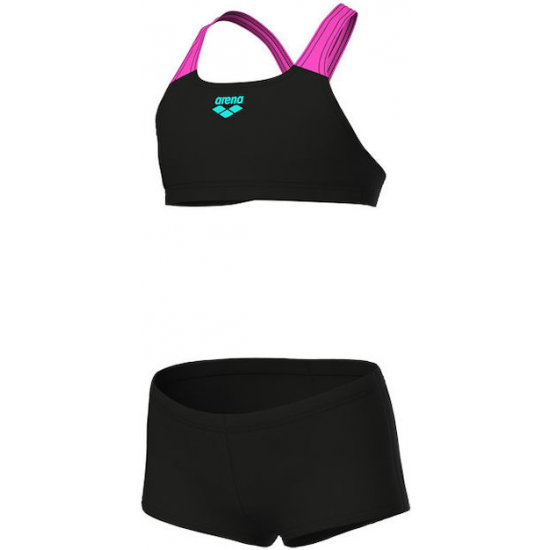 Arena BIKINI SOLID L GIRLS ΠΑΙΔΙΚΟ ΜΑΓΙΟ BLACK-SHOCKING PINK 010573-590