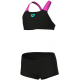 Arena BIKINI SOLID L GIRLS ΠΑΙΔΙΚΟ ΜΑΓΙΟ BLACK-SHOCKING PINK 010573-590