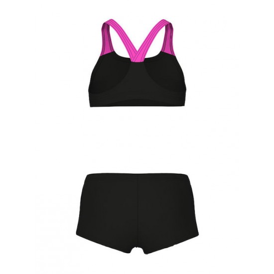 Arena BIKINI SOLID L GIRLS ΠΑΙΔΙΚΟ ΜΑΓΙΟ BLACK-SHOCKING PINK 010573-590