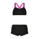 Arena BIKINI SOLID L GIRLS ΠΑΙΔΙΚΟ ΜΑΓΙΟ BLACK-SHOCKING PINK 010573-590