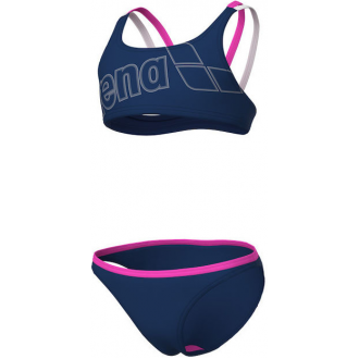 Arena Logo Παιδικό Μαγιό Σετ 010415590 navy-shocking pink-white