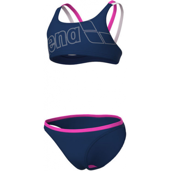 Arena Logo Παιδικό Μαγιό Σετ 010415590 navy-shocking pink-white