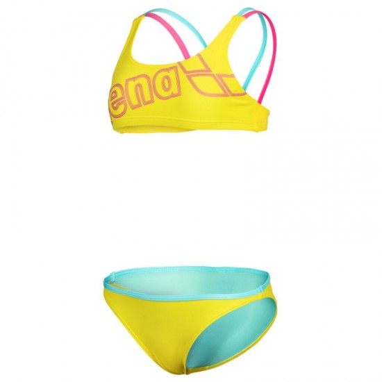 Arena Logo Swimsuit Two Pieces ΠΑΙΔΙΚΟ ΜΑΓΙΟ 010415380 yellow star-water-shocking pink Arena Logo Swimsuit Two Pieces ΠΑΙΔΙΚΟ ΜΑΓΙΟ 010415380 yellow star-water-shocking pink