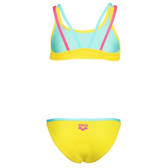 Arena Logo Swimsuit Two Pieces ΠΑΙΔΙΚΟ ΜΑΓΙΟ 010415380 yellow star-water-shocking pink Arena Logo Swimsuit Two Pieces ΠΑΙΔΙΚΟ ΜΑΓΙΟ 010415380 yellow star-water-shocking pink