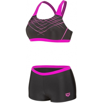 Arena Proposal Swimsuit Two Pieces Γυναικείο Μπικίνι 010804590 black-very fuchsia