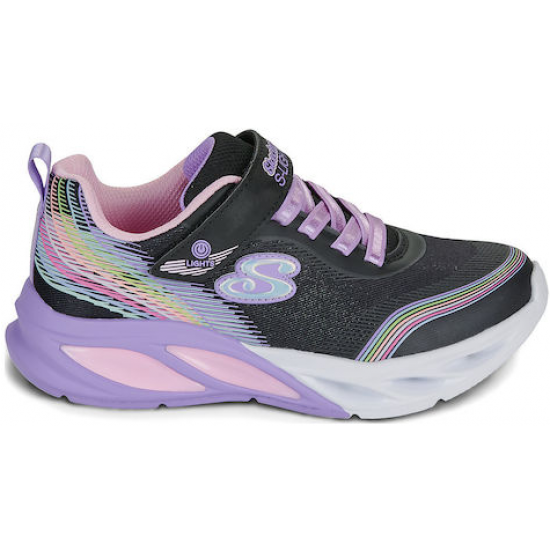 Skechers Cosmic Glow Παιδικά Sneakers με Σκρατς Μαύρα 303709L-BKMT Skechers Cosmic Glow Παιδικά Sneakers με Σκρατς Μαύρα 303709L-BKMT