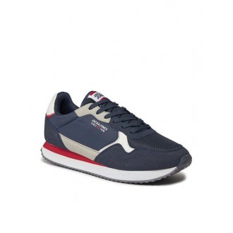 Jack & Jones Ανδρικά Sneakers Σκούρο Μπλε 12254035 12254035 - Navy Blazer- Cognac Jack & Jones Ανδρικά Sneakers Σκούρο Μπλε 12254035 12254035 - Navy Blazer- Cognac