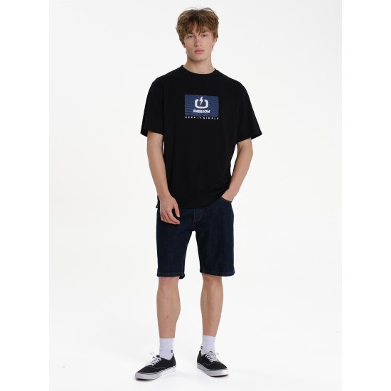 Emerson LOGO ΑΝΔΡΙΚΟ ΚΟΝΤΟΜΑΝΙΚΟ T-SHIRT 261.EM33.10 black Emerson LOGO ΑΝΔΡΙΚΟ ΚΟΝΤΟΜΑΝΙΚΟ T-SHIRT 261.EM33.10 black