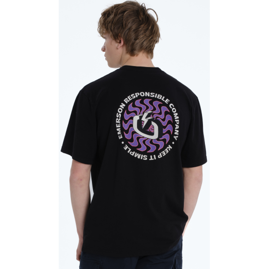Emerson RESPONSIBLE COMPANY KEEP IT SIMPLE ΑΝΔΡΙΚΟ ΚΟΝΤΟΜΑΝΙΚΟ T-SHIRT 261.EM33.04 black