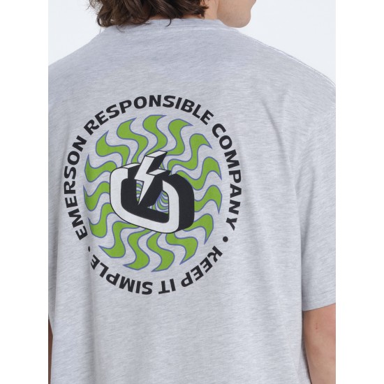 Emerson RESPONSIBLE COMPANY KEEP IT SIMPLE ΑΝΔΡΙΚΟ ΚΟΝΤΟΜΑΝΙΚΟ T-SHIRT 261.EM33.04 grey ml