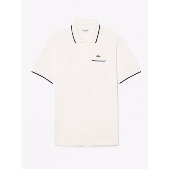Lacoste ΜΠΛΟΥΖΑ ΚΜ POLO SS 3PH9838 00 EV0 blanc-blue marine Lacoste ΜΠΛΟΥΖΑ ΚΜ POLO SS 3PH9838 00 EV0 blanc-blue marine