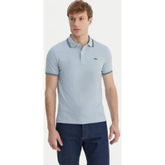 Lacoste Original Tipped Polo Piké Chambray PH9875 00 HBA bleu clair Lacoste Original Tipped Polo Piké Chambray PH9875 00 HBA bleu clair