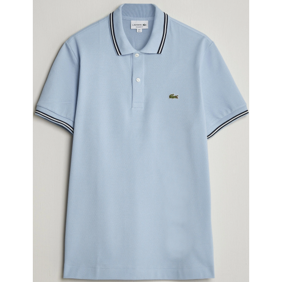 Lacoste Original Tipped Polo Piké Chambray PH9875 00 HBA bleu clair Lacoste Original Tipped Polo Piké Chambray PH9875 00 HBA bleu clair