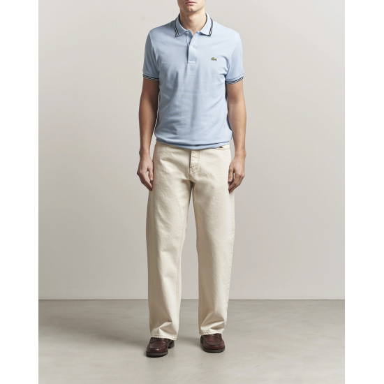 Lacoste Original Tipped Polo Piké Chambray PH9875 00 HBA bleu clair Lacoste Original Tipped Polo Piké Chambray PH9875 00 HBA bleu clair