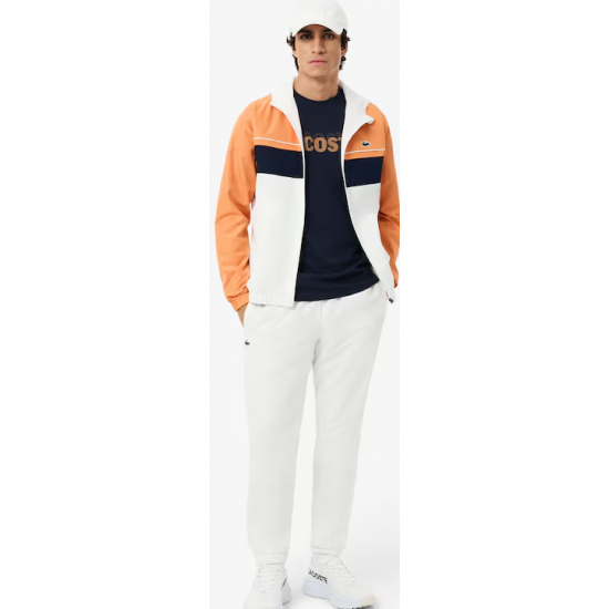 Lacoste Ultra Dry Graphic Print Sport T-shirt TH0217 00 4IB bleu marine-orange Lacoste Ultra Dry Graphic Print Sport T-shirt TH0217 00 4IB bleu marine-orange