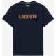 Lacoste Ultra Dry Graphic Print Sport T-shirt TH0217 00 4IB bleu marine-orange Lacoste Ultra Dry Graphic Print Sport T-shirt TH0217 00 4IB bleu marine-orange