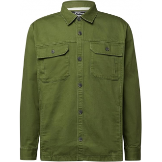S.Oliver Twill Overshirt with Side Pockets and Wash Πράσινο Τζάκετ 2174259-7983