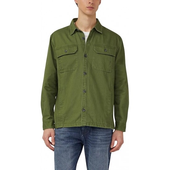 S.Oliver Twill Overshirt with Side Pockets and Wash Πράσινο Τζάκετ 2174259-7983 S.Oliver Twill Overshirt with Side Pockets and Wash Πράσινο Τζάκετ 2174259-7983