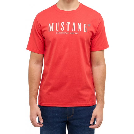 MUSTANG Ανδρικό Κοντομάνικο T-Shirt κόκκινο 1017378-7270 MUSTANG Ανδρικό Κοντομάνικο T-Shirt κόκκινο 1017378-7270