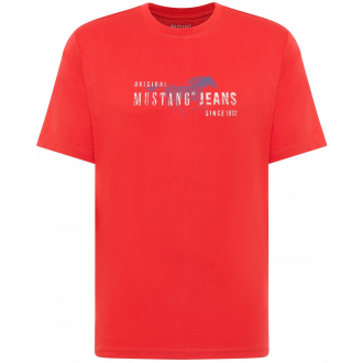 MUSTANG Ανδρικό Κοντομάνικο T-Shirt κόκκινο 1017381-7270