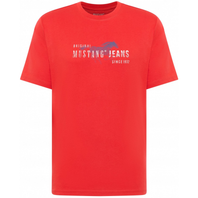 MUSTANG Ανδρικό Κοντομάνικο T-Shirt κόκκινο 1017381-7270