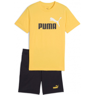 Puma Boys Black & Yellow Logo Shorts Set 686298-35 Puma Boys Black & Yellow Logo Shorts Set 686298-35