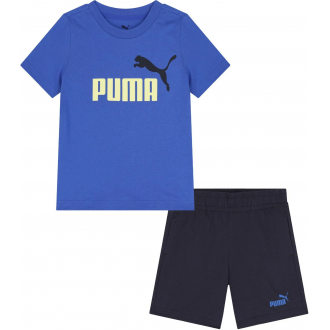 Puma Boys Blue & Navy Blue Logo Shorts Set 686298-50 Puma Boys Blue & Navy Blue Logo Shorts Set 686298-50