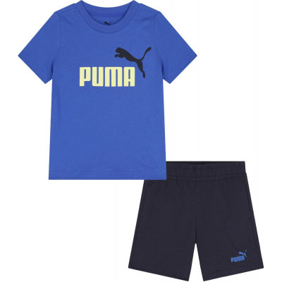 Puma Boys Blue & Navy Blue Logo Shorts Set 686298-50