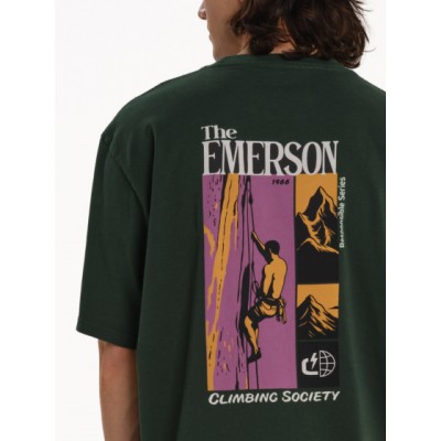Emerson CLIMBING SOCIETY ΑΝΔΡΙΚΟ ΚΟΝΤΟΜΑΝΙΚΟ T-SHIRT 261.EM33.26 forest green Emerson CLIMBING SOCIETY ΑΝΔΡΙΚΟ ΚΟΝΤΟΜΑΝΙΚΟ T-SHIRT 261.EM33.26 forest green