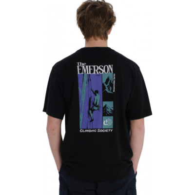 Emerson CLIMBING SOCIETY ΚΟΝΤΟΜΑΝΙΚΟ T-SHIRT 261.EM33.26 black Emerson CLIMBING SOCIETY ΚΟΝΤΟΜΑΝΙΚΟ T-SHIRT 261.EM33.26 black