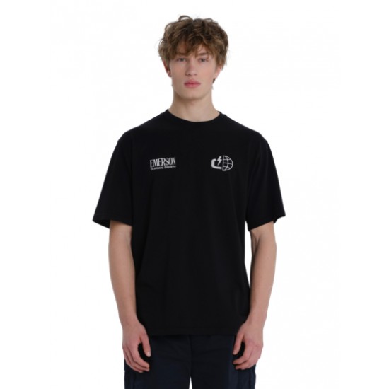 Emerson CLIMBING SOCIETY ΚΟΝΤΟΜΑΝΙΚΟ T-SHIRT 261.EM33.26 black Emerson CLIMBING SOCIETY ΚΟΝΤΟΜΑΝΙΚΟ T-SHIRT 261.EM33.26 black