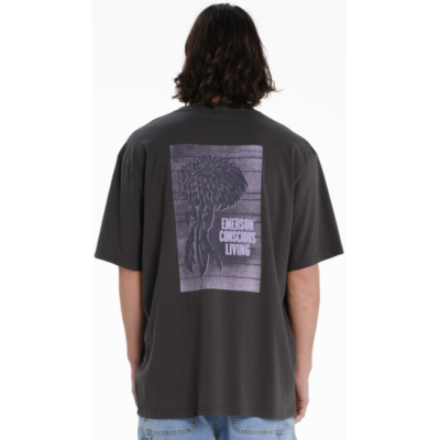 Emerson CONSCIOUS LIVIN ΑΝΔΡΙΚΟ ΚΟΝΤΟΜΑΝΙΚΟ T-SHIRT 1.EM33.55 charcoal