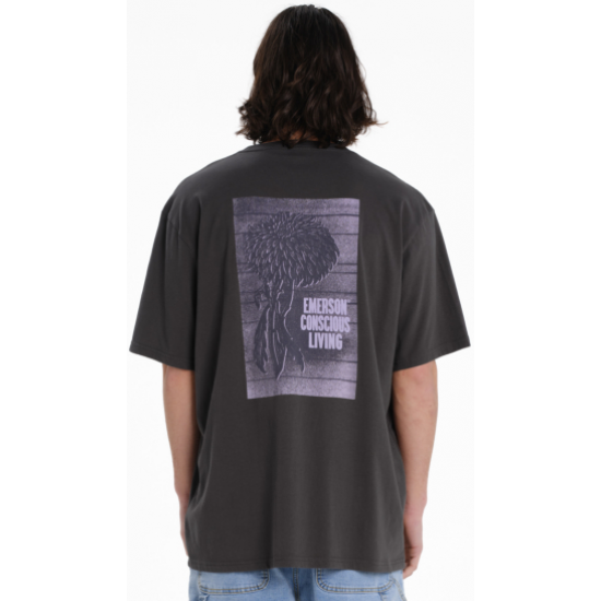 Emerson CONSCIOUS LIVIN ΑΝΔΡΙΚΟ ΚΟΝΤΟΜΑΝΙΚΟ T-SHIRT 1.EM33.55 charcoal Emerson CONSCIOUS LIVIN ΑΝΔΡΙΚΟ ΚΟΝΤΟΜΑΝΙΚΟ T-SHIRT 1.EM33.55 charcoal