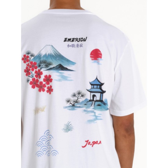 Emerson JAPAN ΑΝΔΡΙΚΟ ΚΟΝΤΟΜΑΝΙΚΟ T-SHIRT 261.EM33.50 white Emerson JAPAN ΑΝΔΡΙΚΟ ΚΟΝΤΟΜΑΝΙΚΟ T-SHIRT 261.EM33.50 white