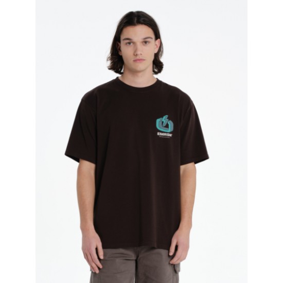 Emerson 3D VISIONS COMPANY ΑΝΔΡΙΚΟ ΚΟΝΤΟΜΑΝΙΚΟ T-SHIRT 261.EM33.08 coffee brown