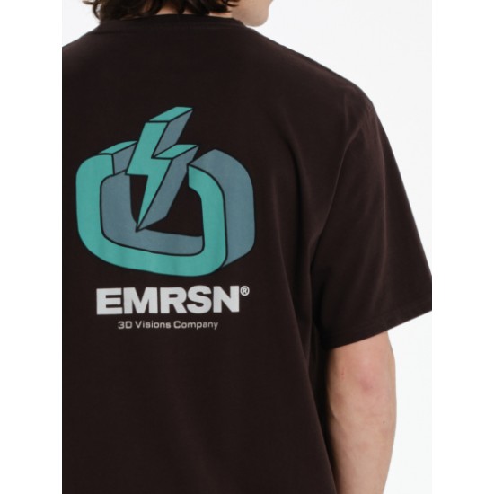 Emerson 3D VISIONS COMPANY ΑΝΔΡΙΚΟ ΚΟΝΤΟΜΑΝΙΚΟ T-SHIRT 261.EM33.08 coffee brown