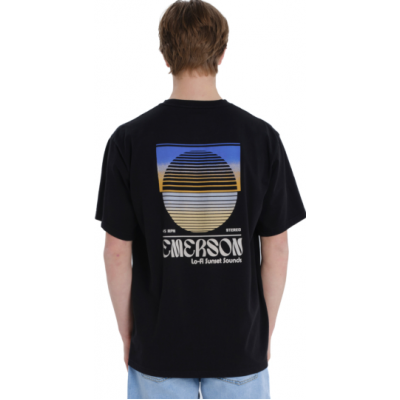 Emerson LO-FI SUNSET SOUNDS ΑΝΔΡΙΚΟ ΚΟΝΤΟΜΑΝΙΚΟ T-SHIRT 261.EM33.32 black