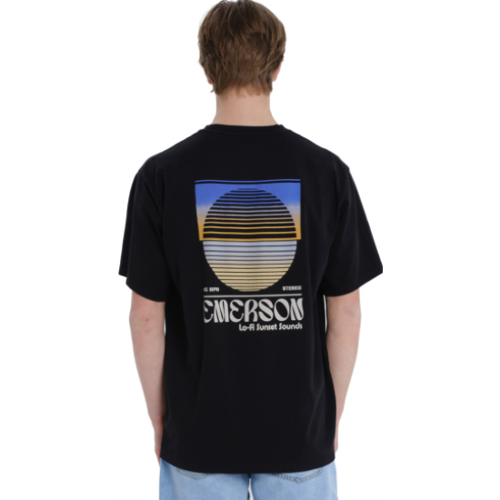 Emerson LO-FI SUNSET SOUNDS ΑΝΔΡΙΚΟ ΚΟΝΤΟΜΑΝΙΚΟ T-SHIRT 261.EM33.32 black Emerson LO-FI SUNSET SOUNDS ΑΝΔΡΙΚΟ ΚΟΝΤΟΜΑΝΙΚΟ T-SHIRT 261.EM33.32 black