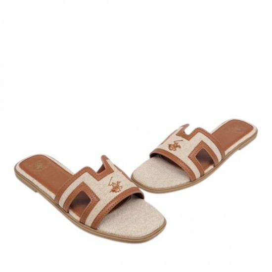 Beverly Hills Polo Club Γυναικειες παντοφλες BHW619005 - 0788 beige brown Beverly Hills Polo Club Γυναικειες παντοφλες BHW619005 - 0788 beige brown