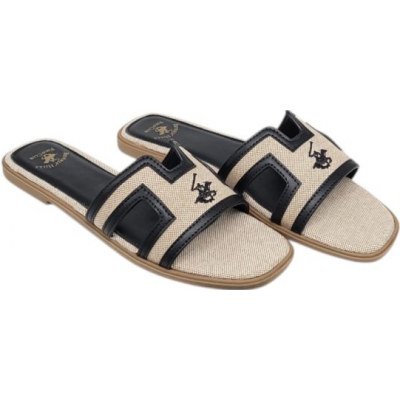Beverly Hills Polo Club Γυναικειες παντοφλες BHW619005 - 1353 beige black Beverly Hills Polo Club Γυναικειες παντοφλες BHW619005 - 1353 beige black