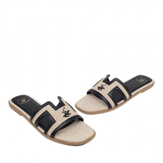 Beverly Hills Polo Club Γυναικειες παντοφλες BHW619005 - 1353 beige black Beverly Hills Polo Club Γυναικειες παντοφλες BHW619005 - 1353 beige black