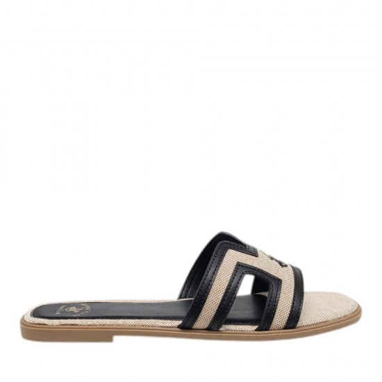 Beverly Hills Polo Club Γυναικειες παντοφλες BHW619005 - 1353 beige black Beverly Hills Polo Club Γυναικειες παντοφλες BHW619005 - 1353 beige black