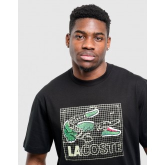 Lacoste Ανδρικό T-shirt TH1446 00 031 noir Lacoste Ανδρικό T-shirt TH1446 00 031 noir